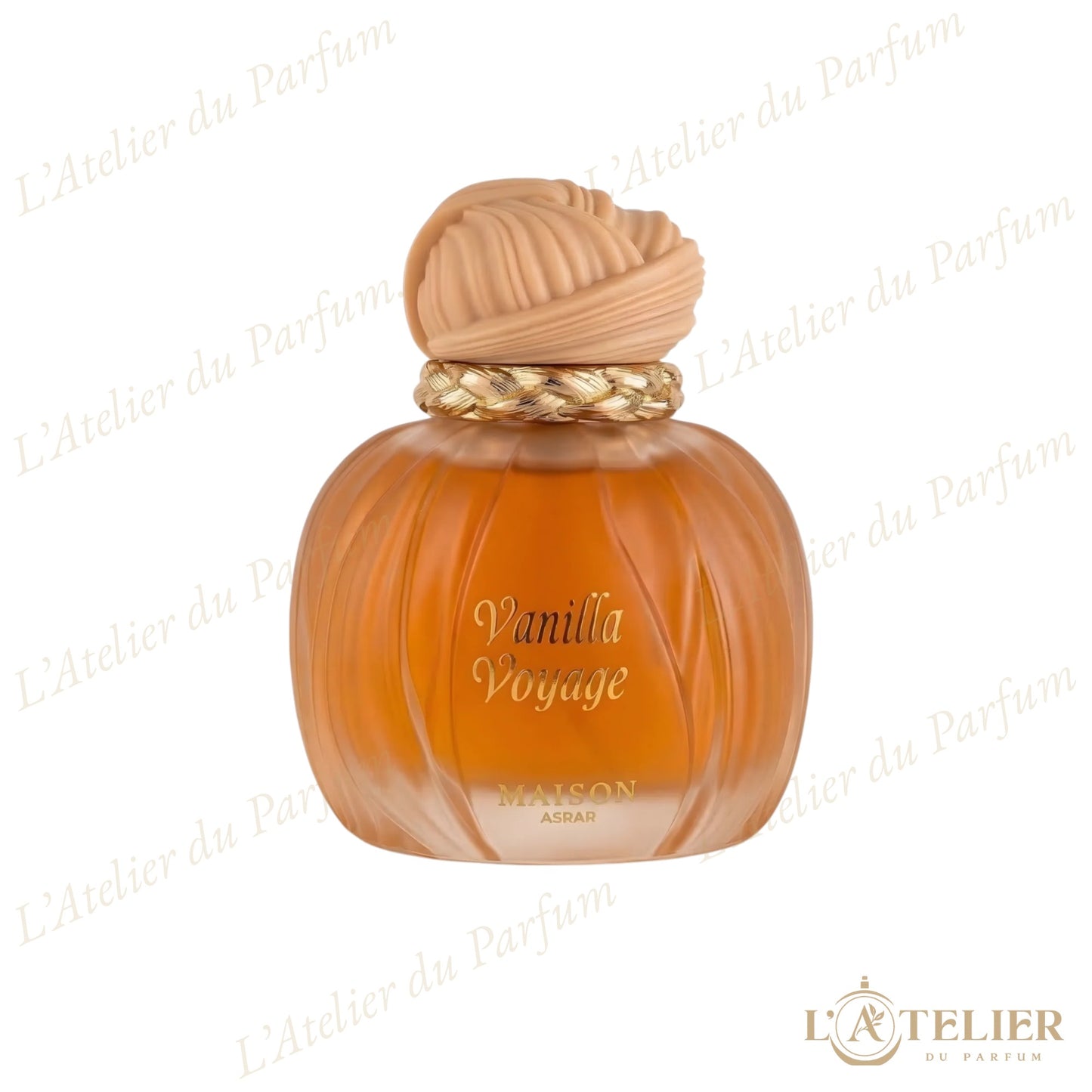 Vanilla Voyage Maison Asrar – parfum unisexe gourmand chaud et enveloppant – vue de côté 100ml