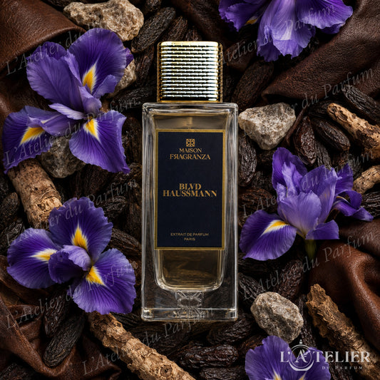 Blvd Haussmann Maison Fragranza – extrait boisé ambré iris tonka ambre gris cuir – 100ml
