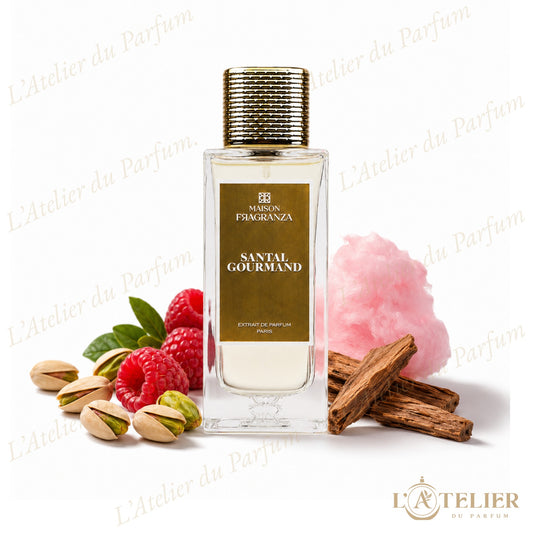 Santal Gourmand Maison Fragranza – Extrait de Parfum Unisexe 100ml – flacon vue de face