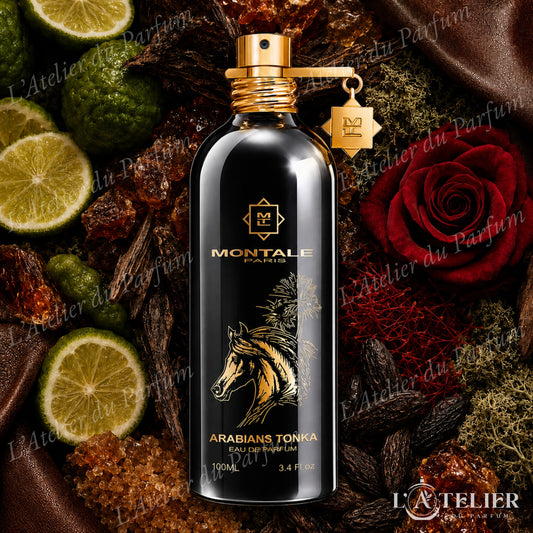 Arabians Tonka Montale Paris – EDP unisexe oriental gourmand bergamote safran rose oud tonka cuir sucre brun musc – 100ml 115€