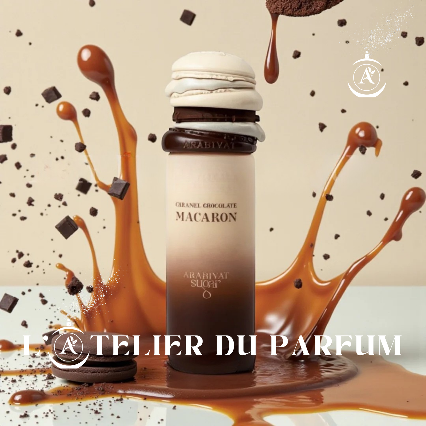 CARAMEL CHOCOLATE MACARON - ARABIYAT SUGAR