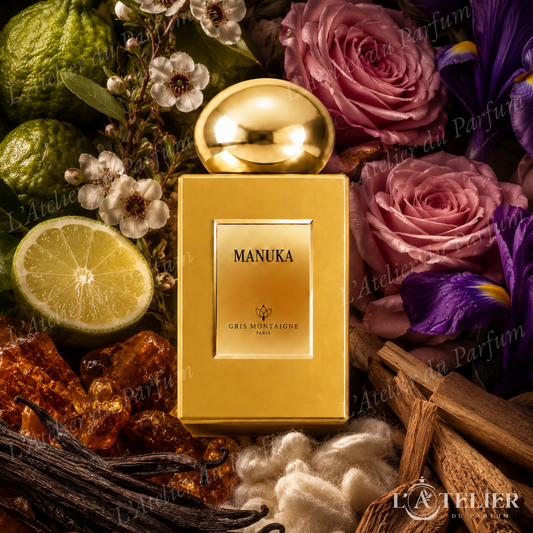 Manuka Gris Montaigne – parfum de niche unisexe floral doux et raffiné – 75ml 45€