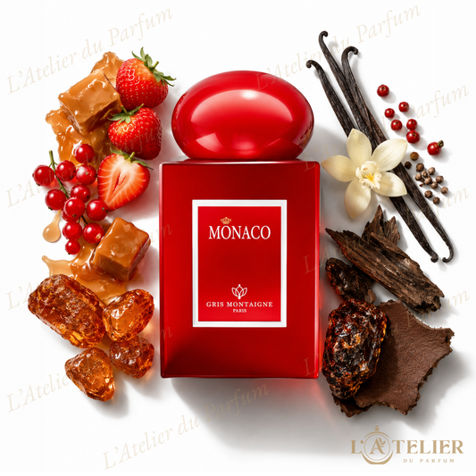 Monaco Gris Montaigne – extrait fruité caramel ambre vanille cuir oud boisé – 75ml