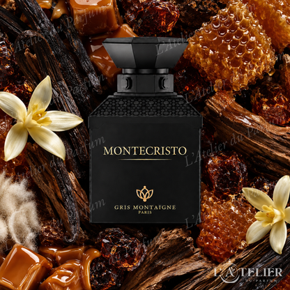 Montecristo Gris Montaigne – extrait gourmand vanille caramel miel musc boisé – 100ml