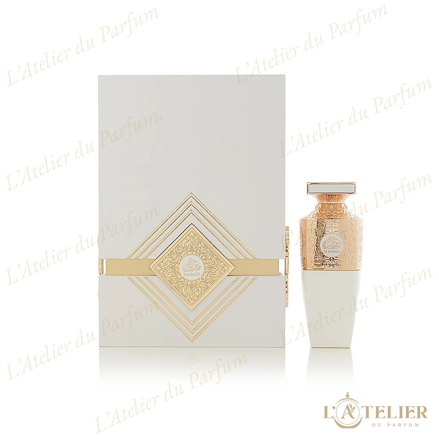 Madawi White Arabian Oud – extrait de niche oriental moderne – détail flacon 100ml
