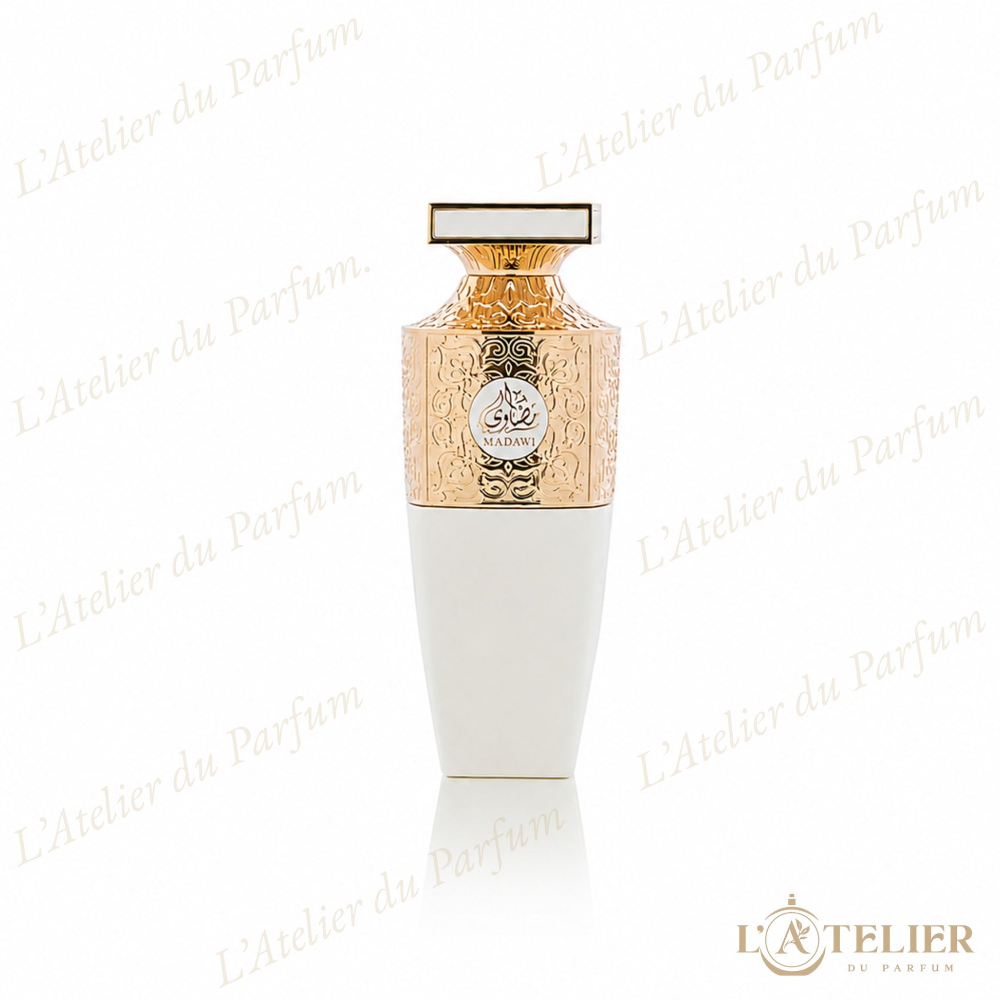 Madawi White Arabian Oud – parfum unisexe doux et enveloppant – vue de côté 100ml