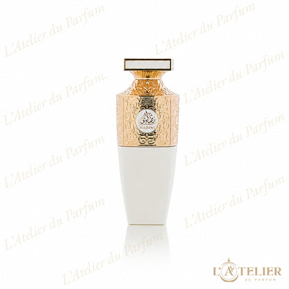 Madawi White Arabian Oud – parfum unisexe doux et enveloppant – vue de côté 100ml