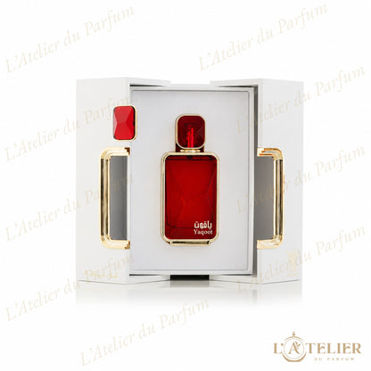 Yaqoot Arabian Oud – fragrance niche vanillée et sensuelle – détail flacon 100ml