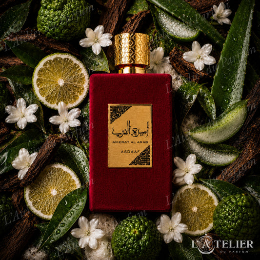 Ameerat Al Arab Asdaaf – EDP oriental bergamote agrumes musc blanc aloé vera jasmin oud boisé – 100ml