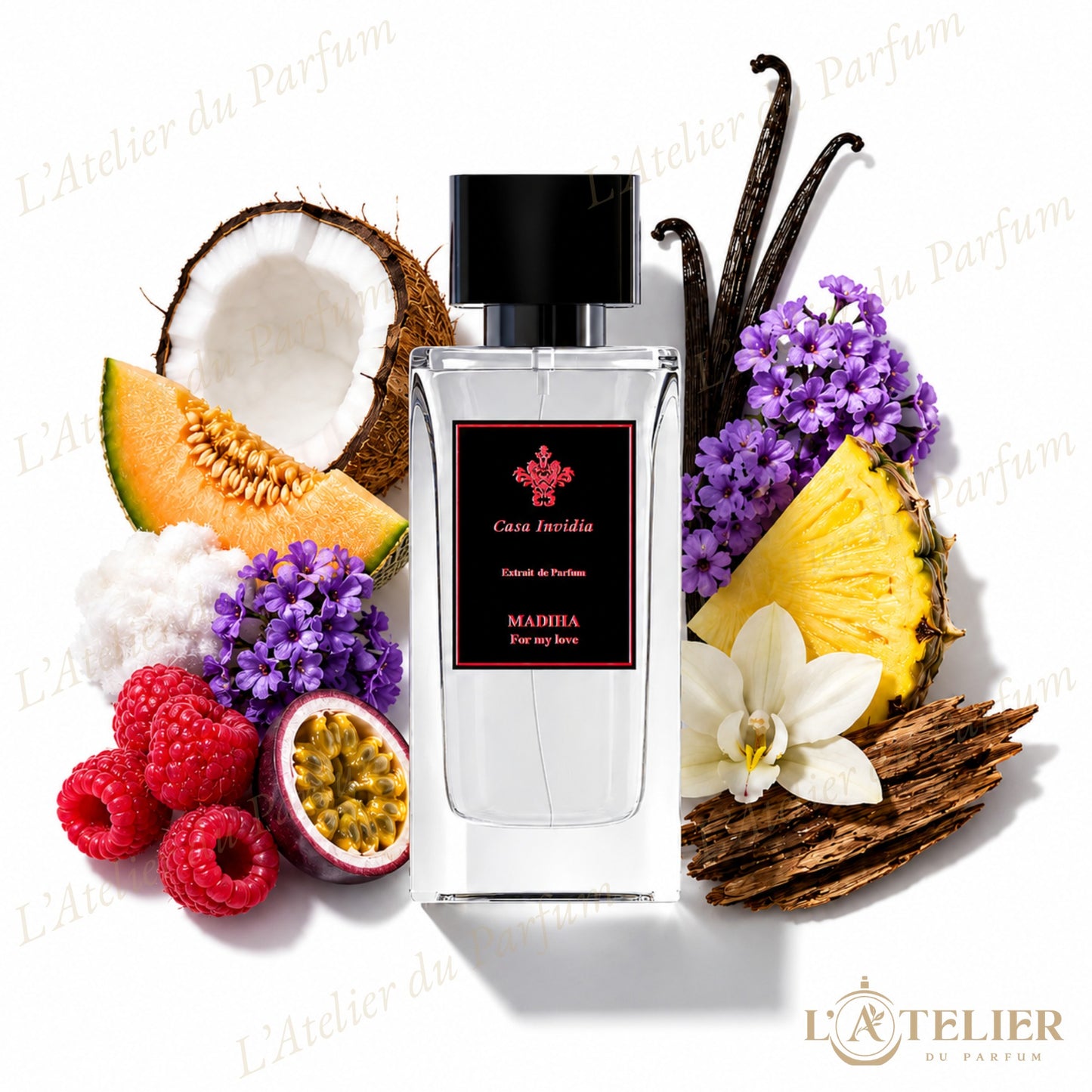 Madiha Casa Invidia – Extrait de Parfum Unisexe 100ml – flacon vue de face