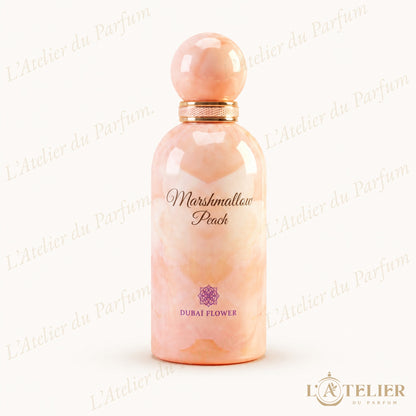 Marshmallow Peach Dubaï Flower – parfum femme fruité doux et addictif – 100ml 35€