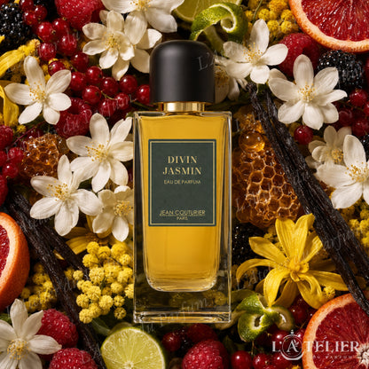 Divin Jasmin Jean Couturier – EDP floral oriental jasmin mimosa ylang-ylang miel vanille orange sanguine – 100ml