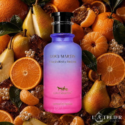 California Dream Loui Martin – extrait solaire agrumes mandarine poire musc blanc benjoin ambre – 100ml 35€