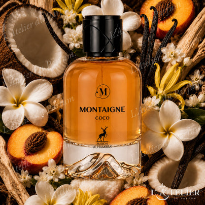 Montaigne Coco Maison Alhambra – EDP unisexe floral exotique noix de coco pêche tiaré ylang-ylang jasmin vanille musc – 100ml 35€