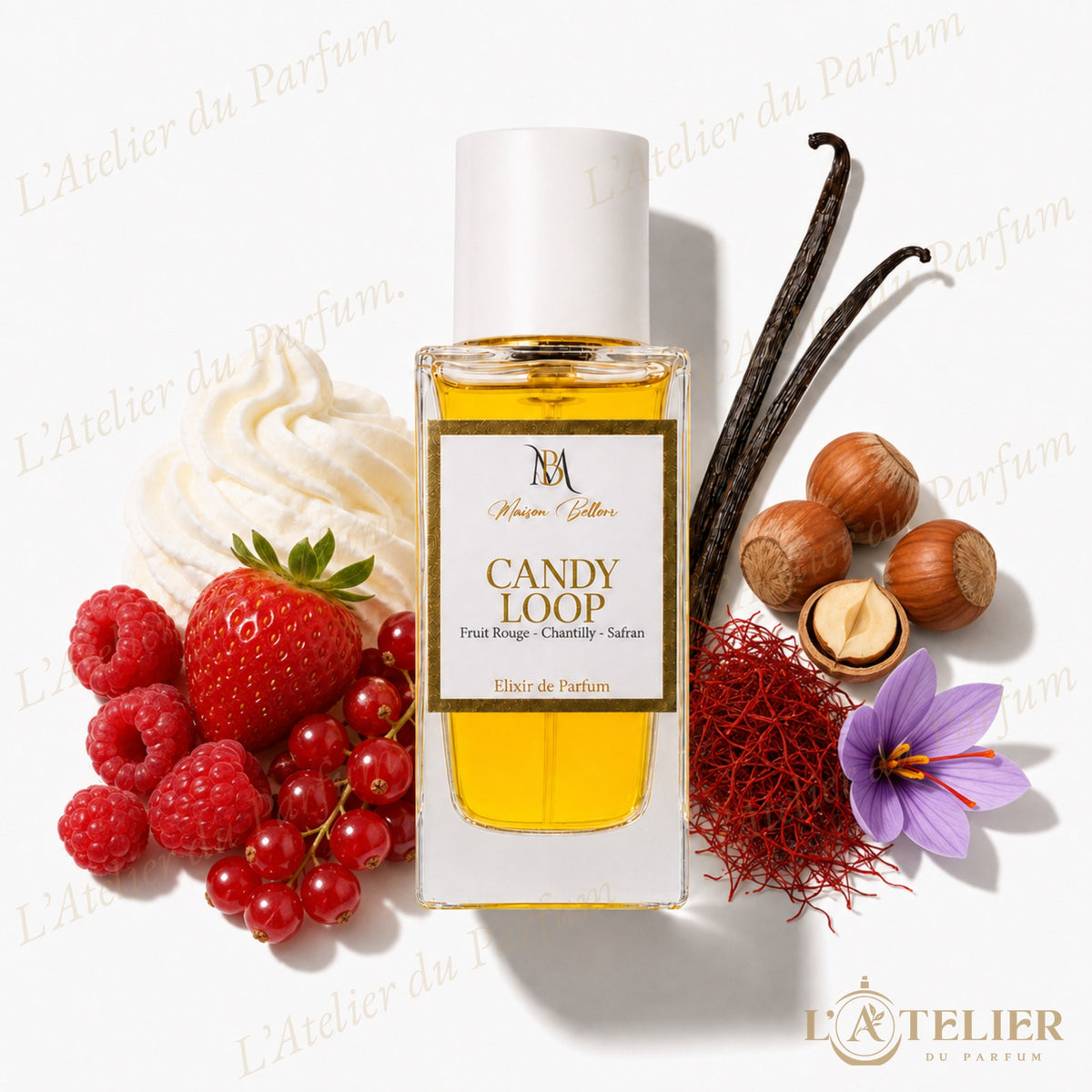 Candy Loop Maison Bellori – Élixir de Parfum Unisexe 35% 50ml – flacon vue de face