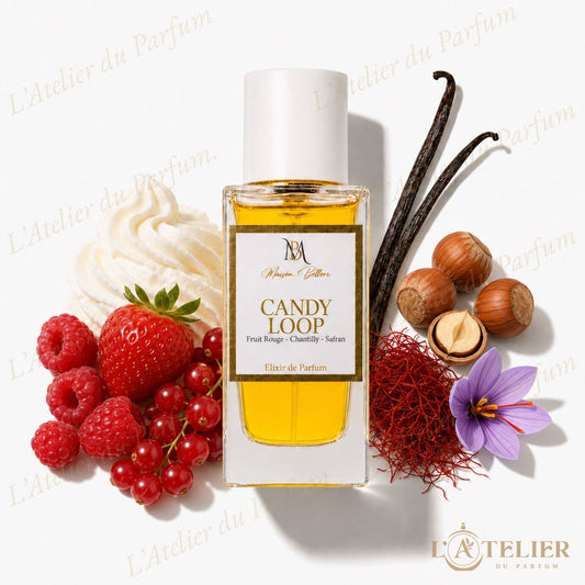 Candy Loop Maison Bellori – Élixir de Parfum Unisexe 35% 50ml – flacon vue de face