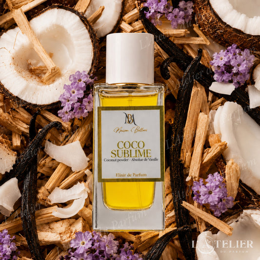 Coco Sublime Maison Bellori – élixir crémeux vanillé noix de coco héliotrope vanille Madagascar musc blanc palo santo – 50ml 40€