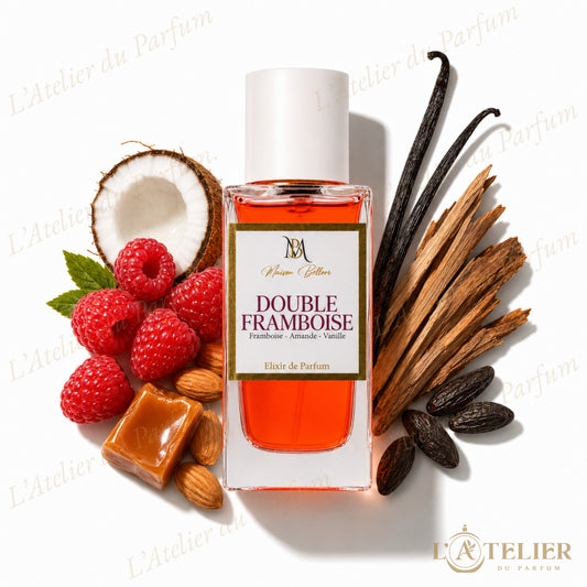 Double Framboise Maison Bellori – Élixir de Parfum Unisexe 35% 50ml – flacon vue de face