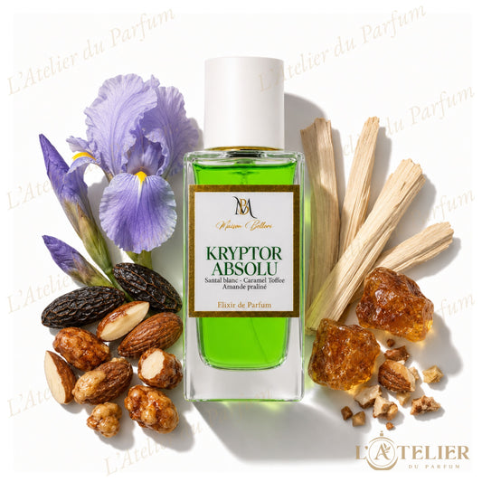Kryptor Absolu Maison Bellori – Élixir de Parfum Unisexe 35% 50ml – flacon vue de face