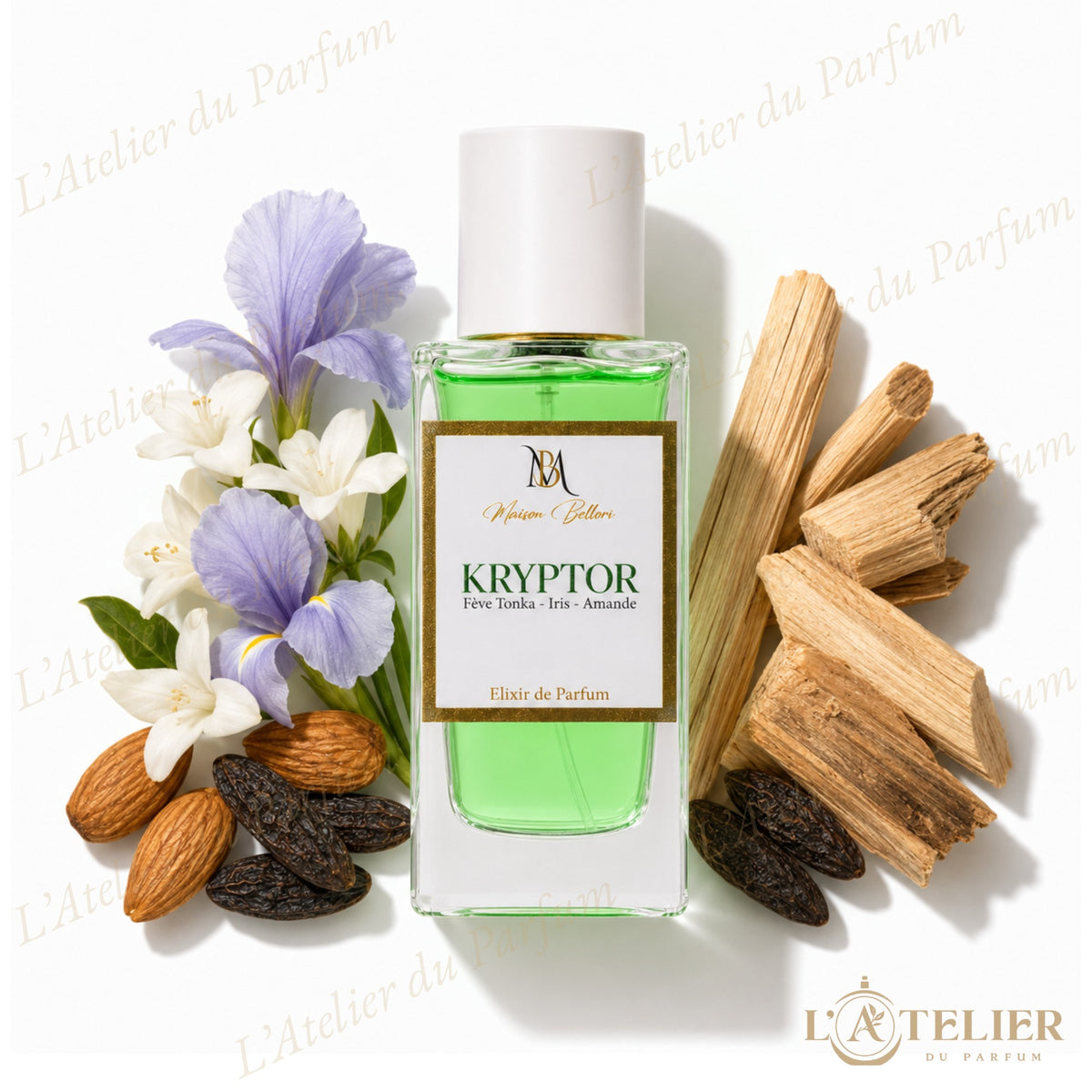 Kryptor Maison Bellori – Élixir de Parfum Unisexe 35% 50ml – flacon vue de face