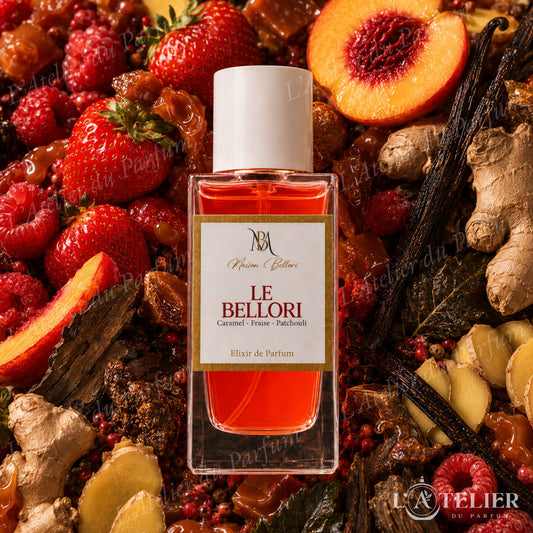 Le Bellori Maison Bellori – élixir fruité épicé caramel pêche framboise fraise gingembre vanille oud patchouli musc – 50ml 40€