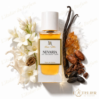 Nevaria Maison Bellori – Élixir de Parfum Unisexe 35% 50ml – flacon vue de face
