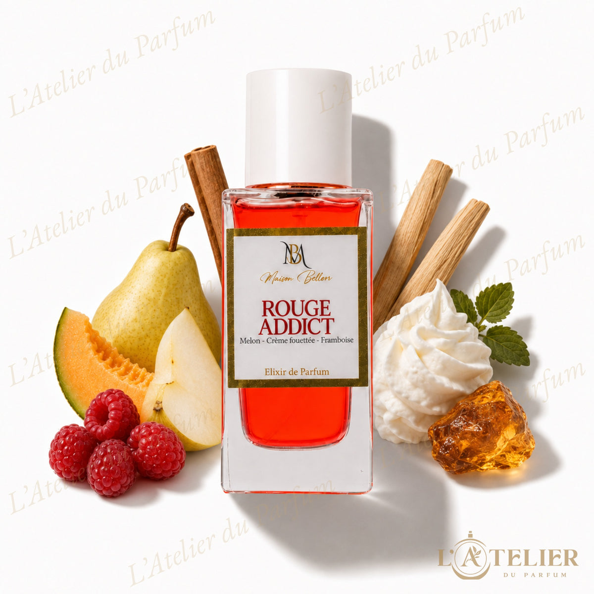 Rouge Addict Maison Bellori – Élixir de Parfum Unisexe 35% 50ml – flacon vue de face