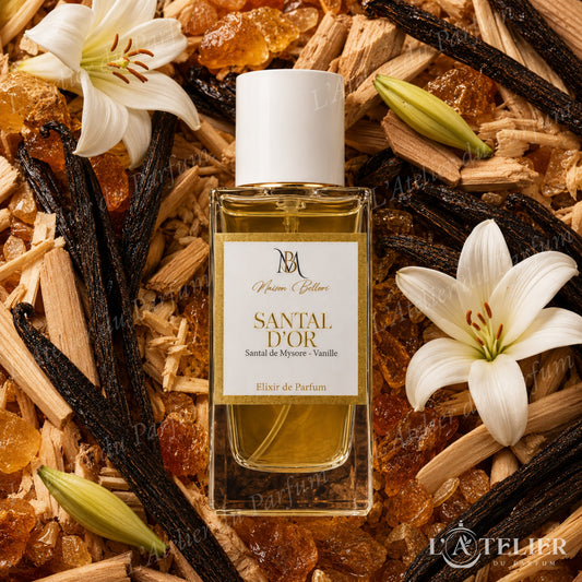 Santal d'Or Maison Bellori – élixir boisé vanillé amyris lys vanille benjoin santal – 50ml 40€
