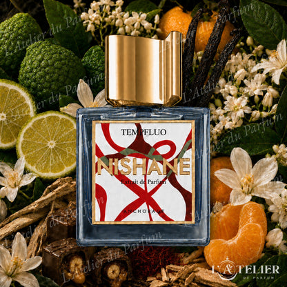Tempfluo Nishane – extrait unisexe floral gourmand bergamote mandarine safran fleur d'oranger pralinée bois de cachemire cèdre vanille – 100ml