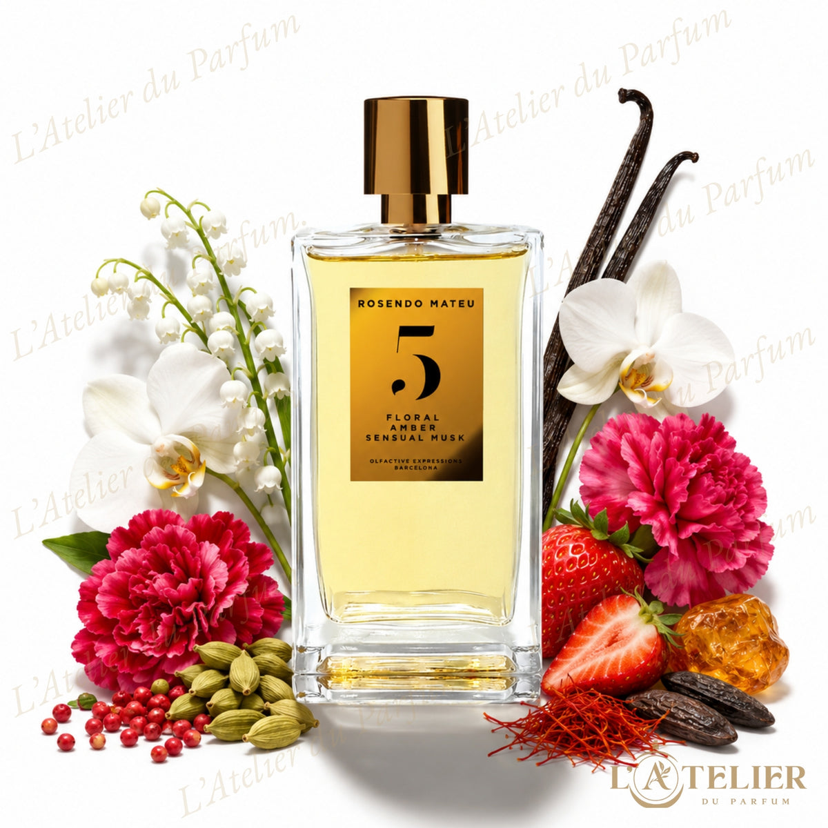 Rosendo Mateu N°5 – Eau de Parfum Unisexe 100ml – flacon vue de face