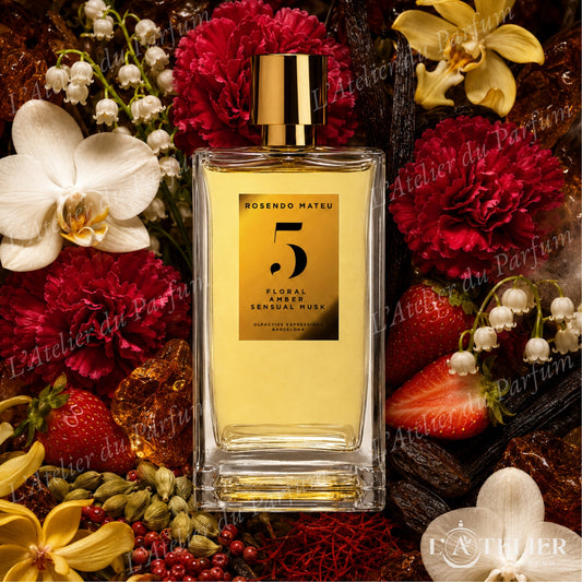 Rosendo Mateu N°5 – EDP unisexe oriental floral muguet safran vanille fève de tonka fraise musc ambré – 100ml 130€