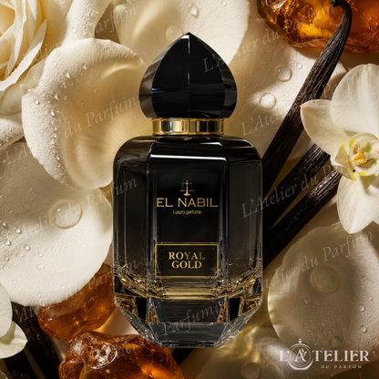 Royal Gold El Nabil – EDP floral ambré jasmin vanille rose ambre gris musc – 65ml